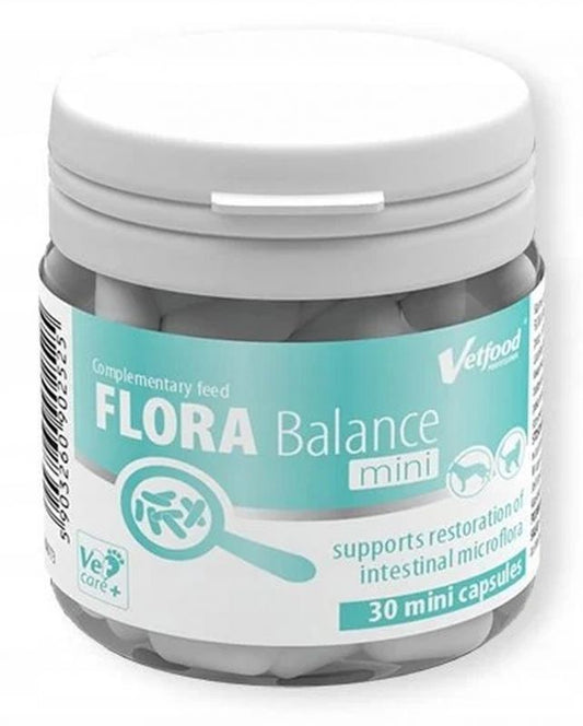 Flora Balance Mini Preparation supporting the digestive tract of dogs and cats 30 capsules - UKDorf 