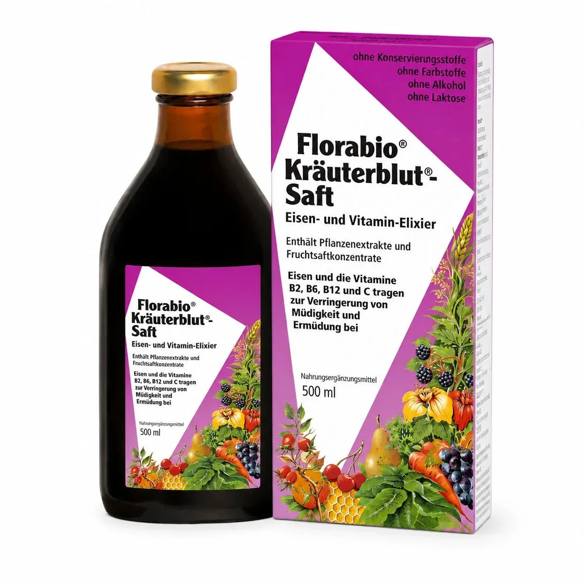 High in ferrous iron Florabio Herbal Blood Juice 500 ml