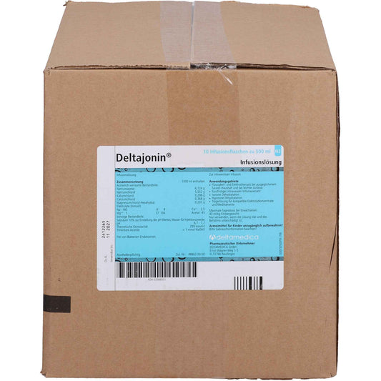Fluid and electrolyte imbalance, infusion solutions, DELTAJONIN Plastic Infusion Solution