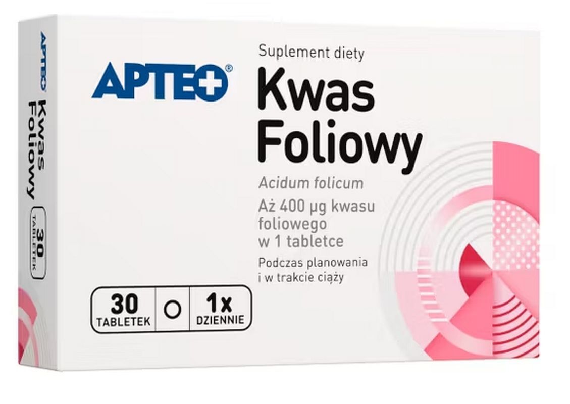 Folic acid tablets APTEO 400 μg x 30