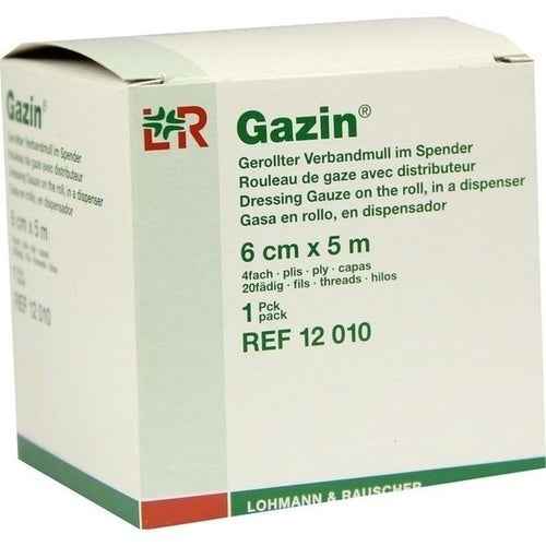 GAZIN Gauze Bandage 6 cm x 5 m, 4-ply roll
