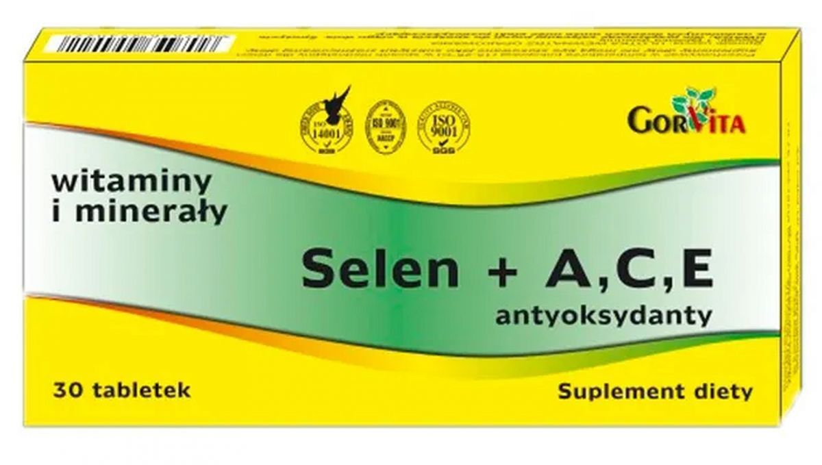 SELEN (Selenium) + A, C, E Antioxidant x 30 tablets, selenium supplement