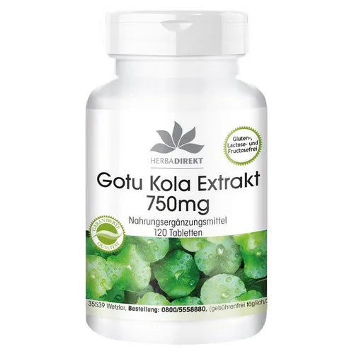 GOTU Kola Extract 750 mg Tablets - UKDorf 
