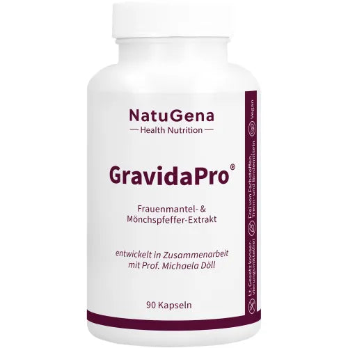 GRAVIDAPRO Folic Acid + B Vitamins + Vitamin C + Iodine Capsules, 90 count