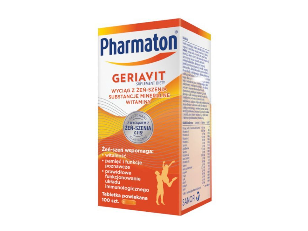 Vitality (Geriavit) x 100 capsules, vitality health, natural vitality calm