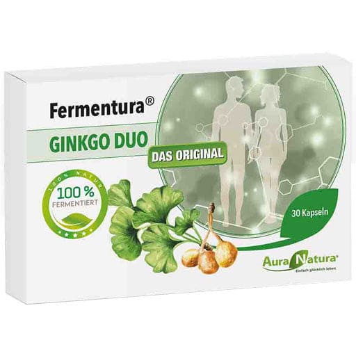 Ginkgo leaf (Ginkgo biloba) and ginkgo nut, FERMENTURA G.Duo capsules - UKDorf 