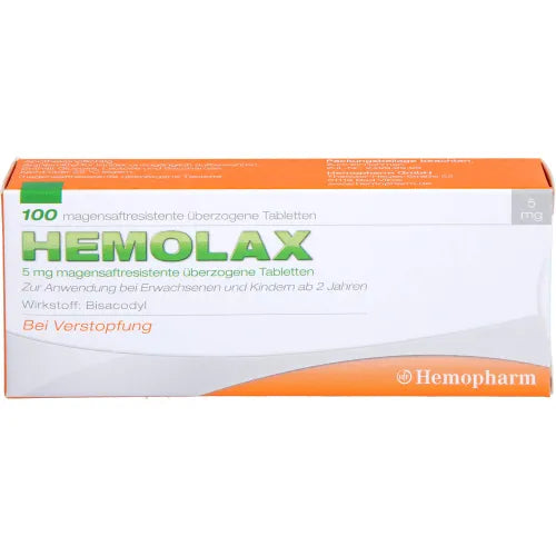 HEMOLAX 5 mg gastro-resistant coated tablets, 100 tablets