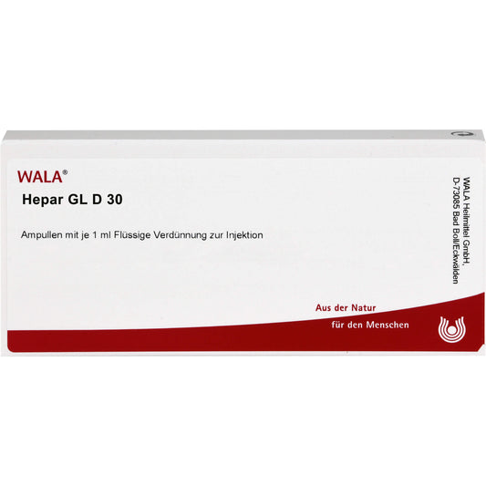 HEPAR GL D 30 ampoules