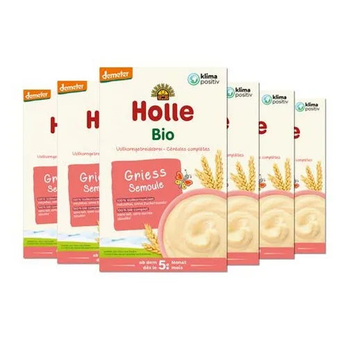 HOLLE Organic Baby Porridge Semolina 1500 g - UKDorf 