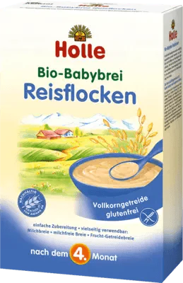 HOLLE organic baby porridge rice flakes - UKDorf 
