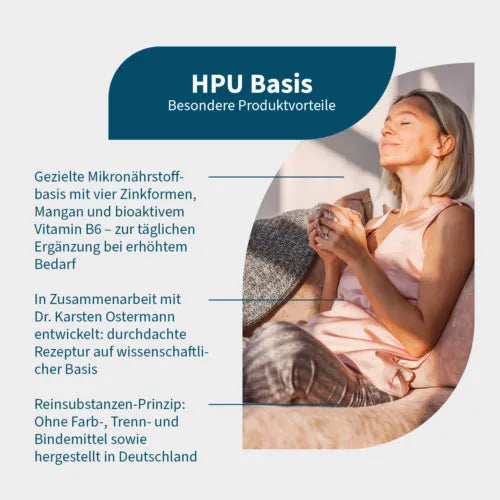 HPU base zinc complex + vitamin B6 + manganese vegan 90 pcs