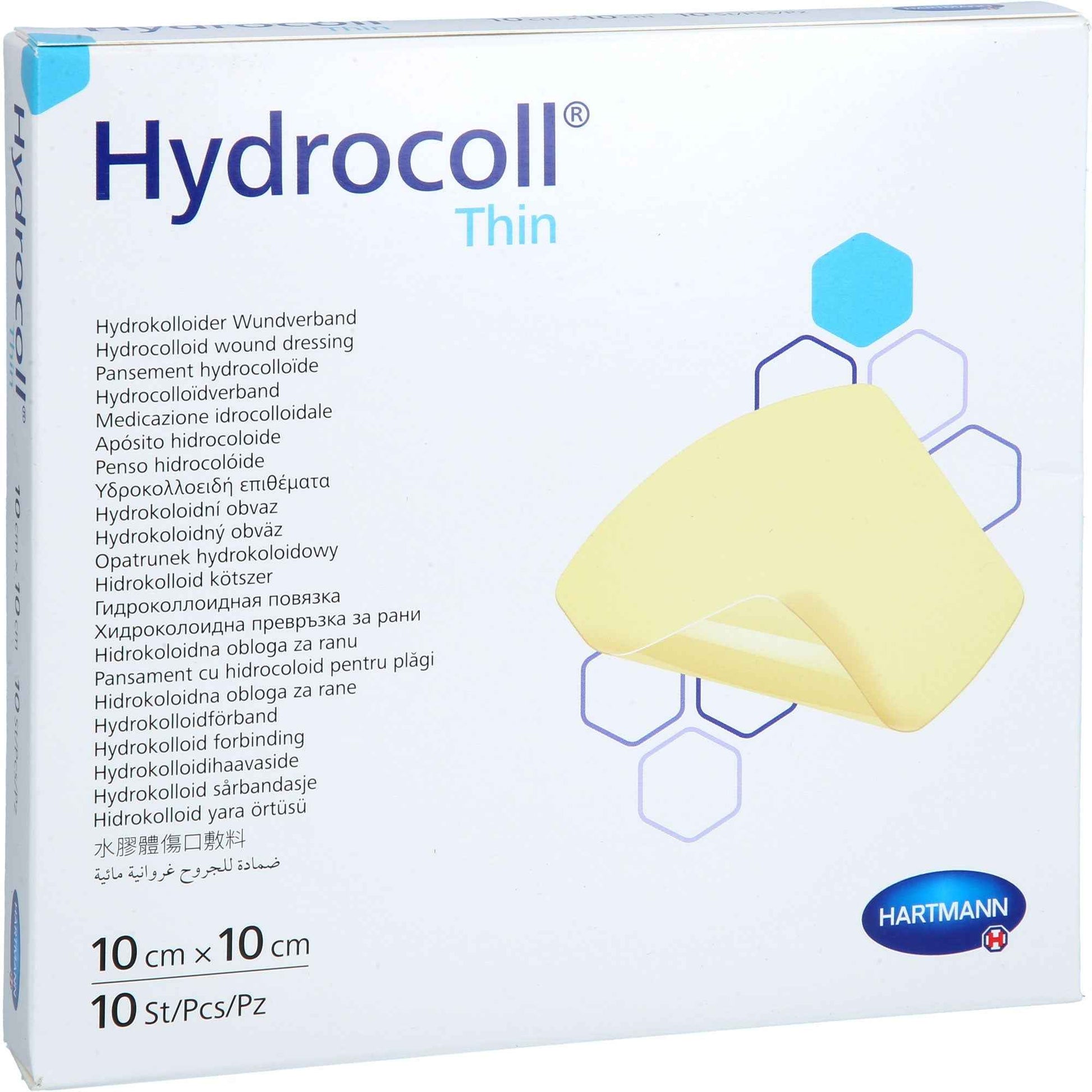 HYDROCOLL thin wound dressing 10x10 cm