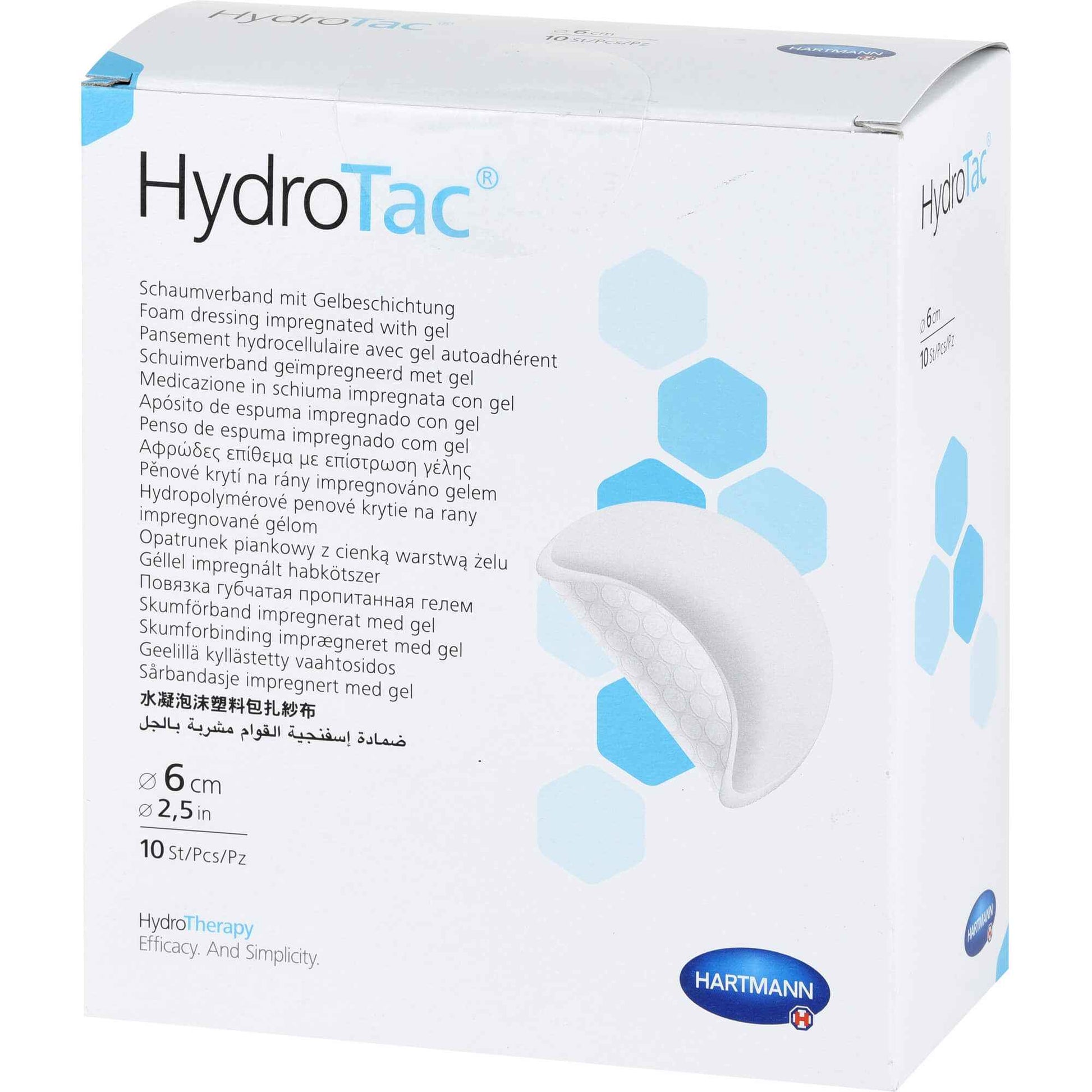 HYDROTAC foam dressing 6 cm round sterile
