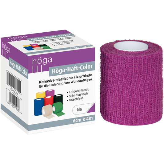 Höga‑Pharm HÖGA‑HAFT Self‑Adhesive Colour Fixier Band 6 cm × 4 m Lilac Pack