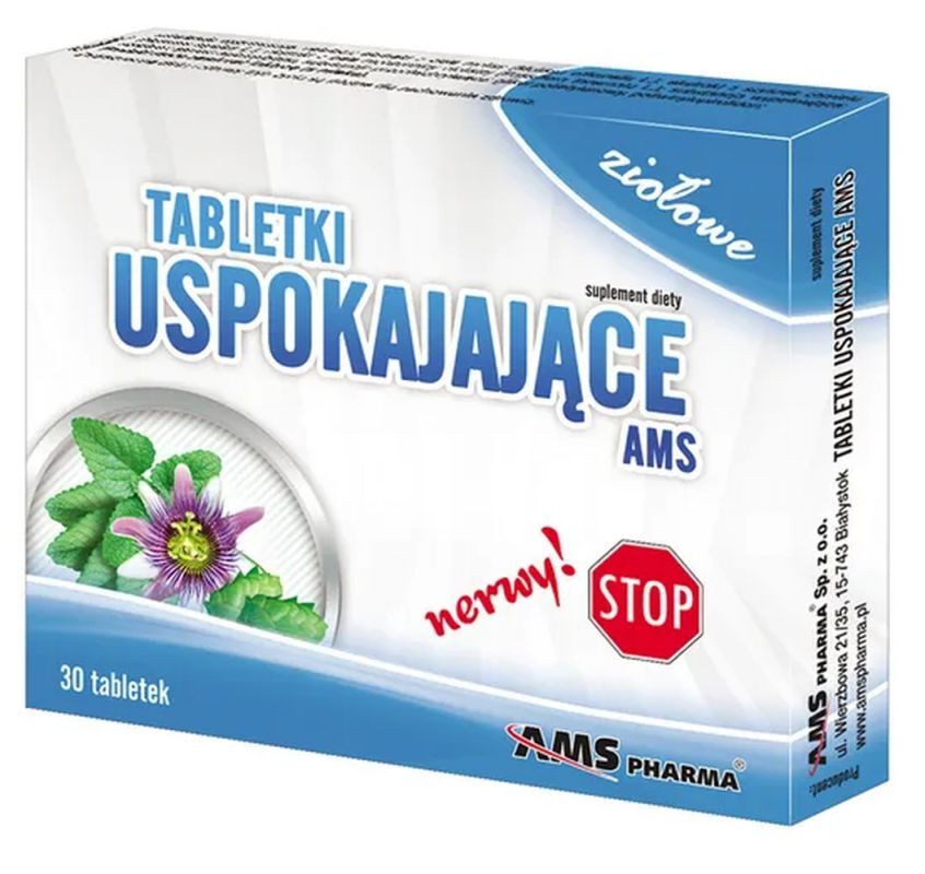 Hop extract, lemon balm extract, extract of passion, Calm AMS tablets