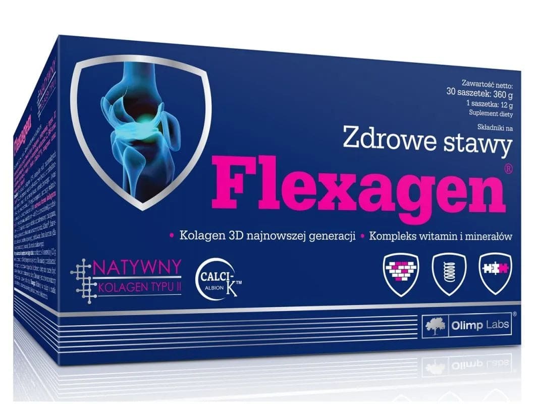 Hydrolysed collagen, Flexagen raspberry - UKDorf 