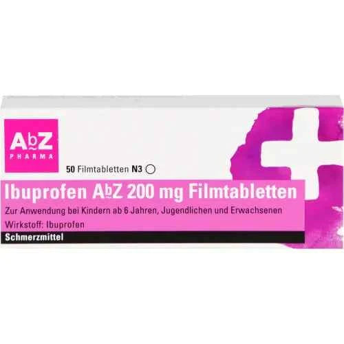 IBUPROFEN AbZ 200 mg film-coated tablets, 50 tablets