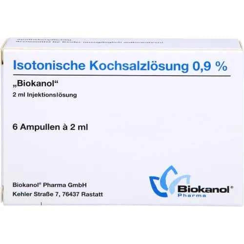 ISOTonic saline solution 0.9% Biokanol ampoules