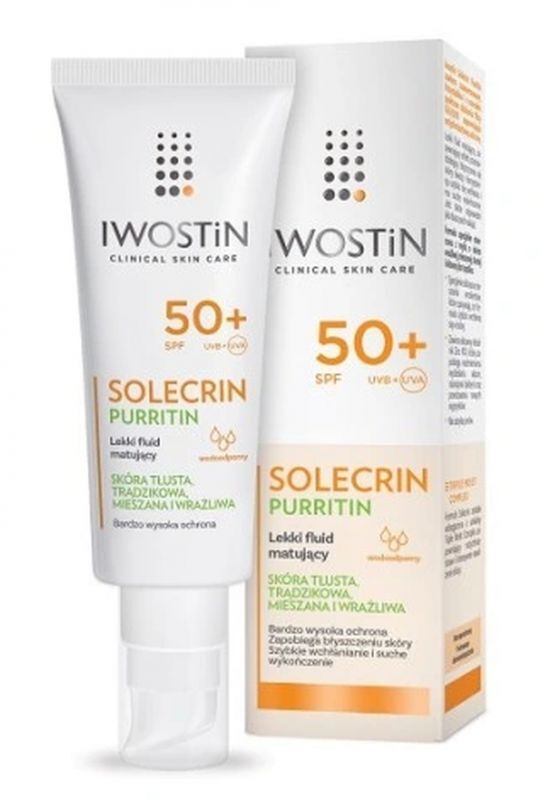 IWOSTIN 50+ SOLECRIN PURRITIN Light Mattifying Fluid SPF 50+ 40 ml