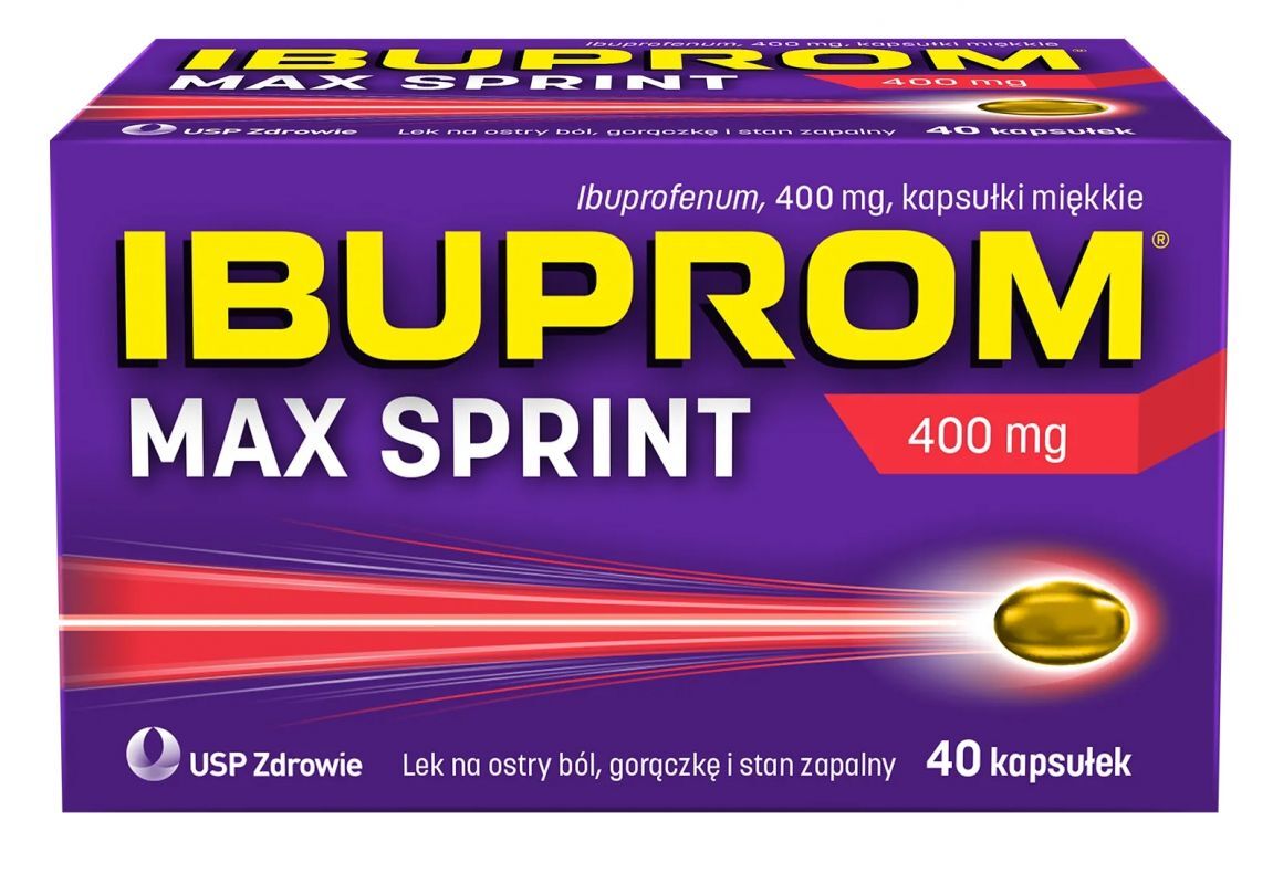 Ibuprom Max Sprint 40 NSAIDs soft capsules, ibuprofen