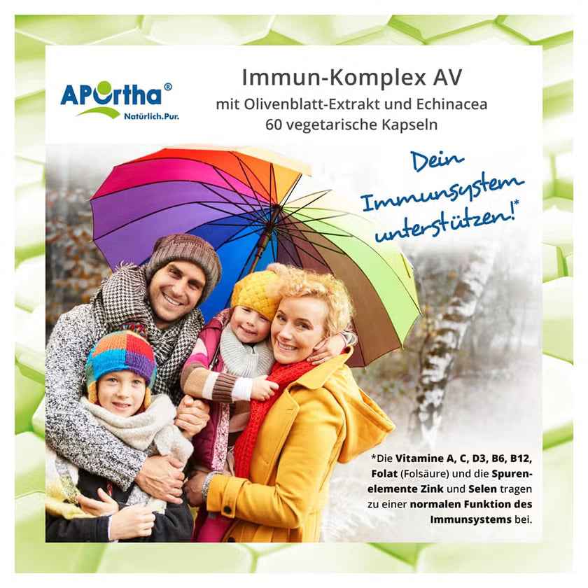 Immune Complex AV with olive leaf extract and echinacea capsules