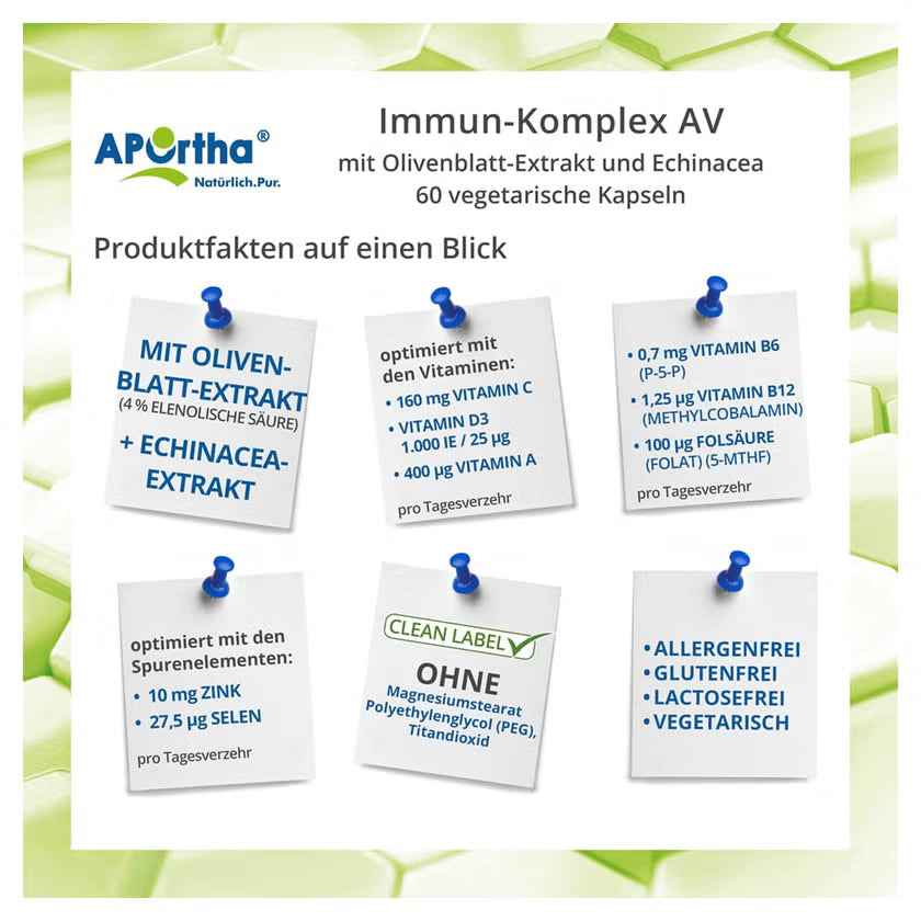 Immune Complex AV with olive leaf extract and echinacea capsules