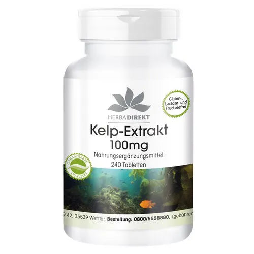 Iodine, Kelp extract 100mg 240 pcs - UKDorf 