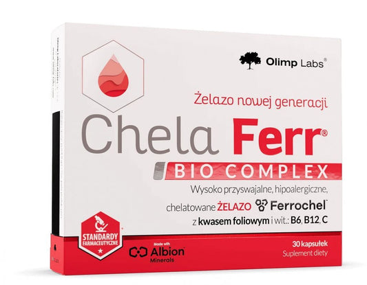 Iron, B1, B2, B12, Folic Acid, OLIMP Chela-Ferr Bio-complex