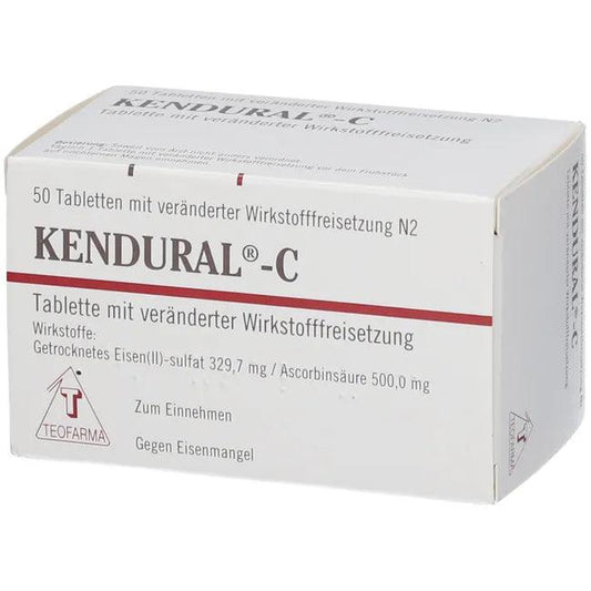 Iron(ii) sulfate, Extended time release vitamin c, KENDURAL C extended-release tablets - UKDorf 