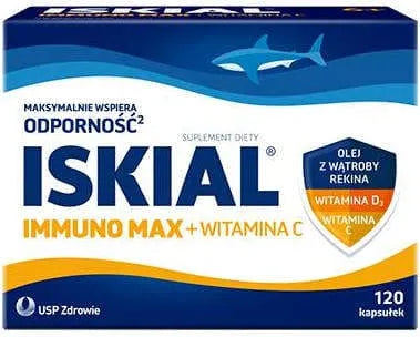Iskial Immuno Max + Vitamin C x 120 capsules - UKDorf 