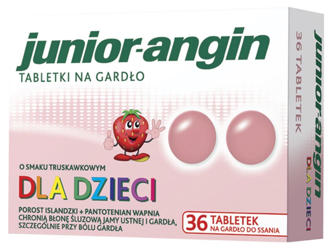 Junior-angin strawberry flavor 36 throat lozenges