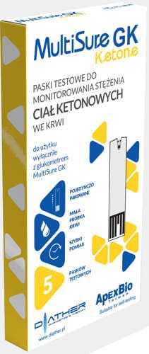 Ketone Test Strips,MultiSure GK x 5 - UKDorf 
