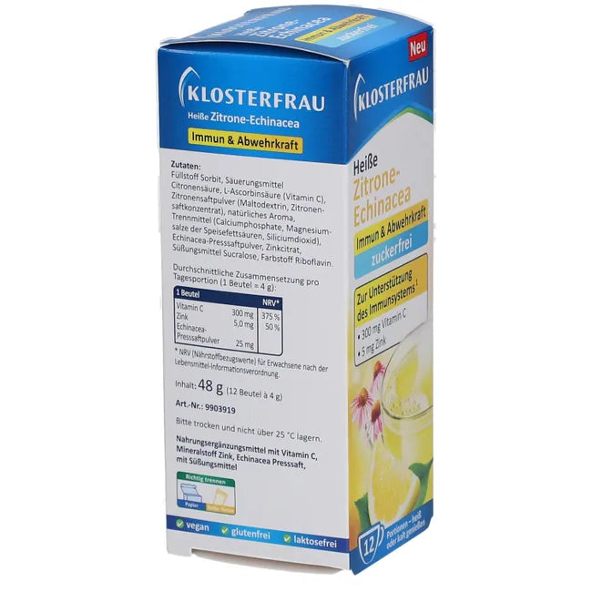 Klosterfrau Hot Lemon-Echinacea Sugar-Free Granules 12 x 4 g
