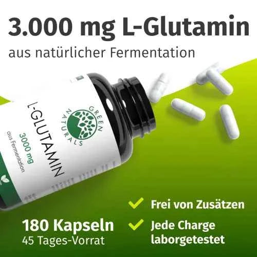 L-Glutamine 3000 mg vegan capsules 180 pieces