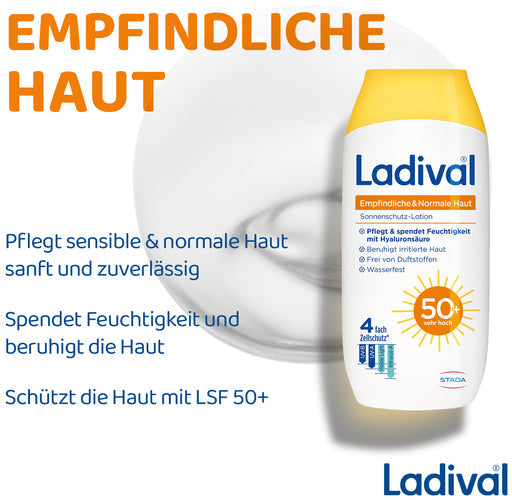 LADIVAL Sensitive & Normal Skin Lotion SPF 50+ 200 ml