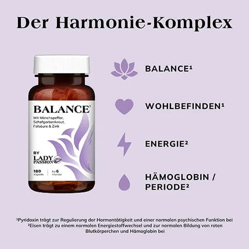 LADY PASSION Balance with chasteberry + iron capsules - UKDorf 