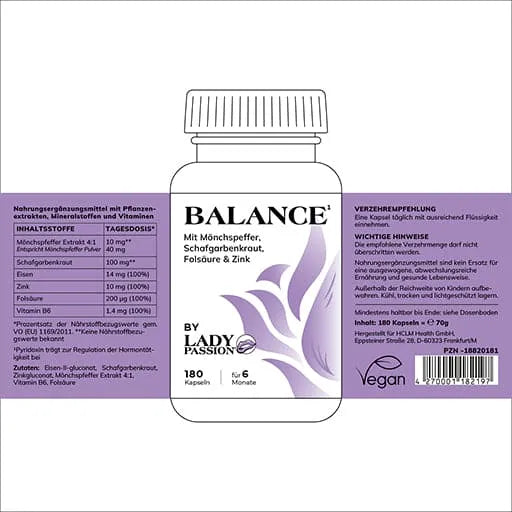 LADY PASSION Balance with chasteberry + iron capsules - UKDorf 