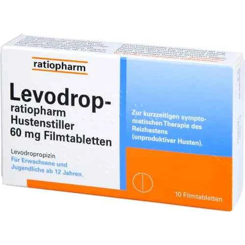 LEVODROP-ratiopharm Cough Suppressant 60 mg Film-coated Tablets 10 Tablets
