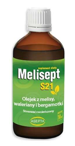 Lemon balm, valerian, bergamot, Melisept S21 drops - UKDorf 