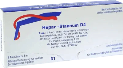 Liver diseases, HEPAR STANNUM D 4 ampoules - UKDorf 
