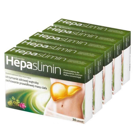 Liver health supplements, HEPASLIMIN 5 x 30 tablets