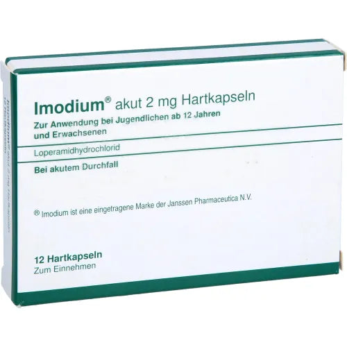 Loperamide hydrochloride anti-diarrheal medication IMODIUM acute hard capsules 12 pcs
