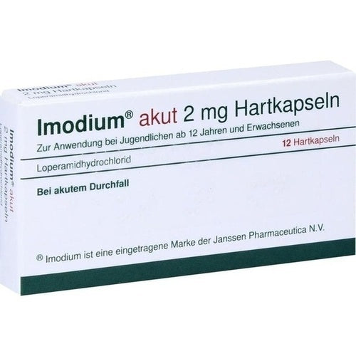 Loperamide hydrochloride anti-diarrheal medication IMODIUM acute hard capsules 12 pcs
