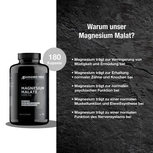 MAGNESIUM MALATE 3000 mg vegan tablets - UKDorf 