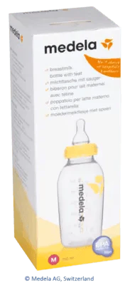 MEDELA breast milk bottle 250 ml with teat size M - UKDorf 