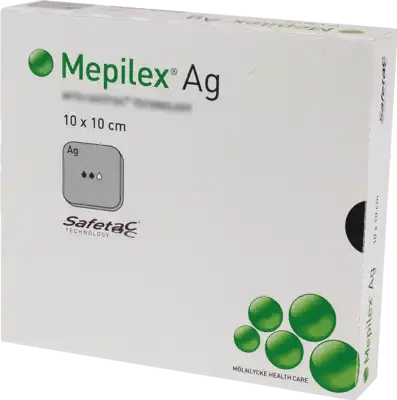 MEPILEX Ag foam dressing 10x10 cm sterile - UKDorf 