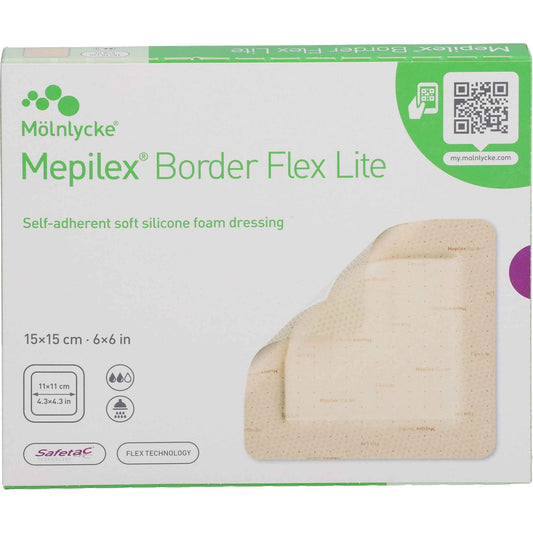 MEPILEX Border Flex Lite foam dressing 15x15 cm