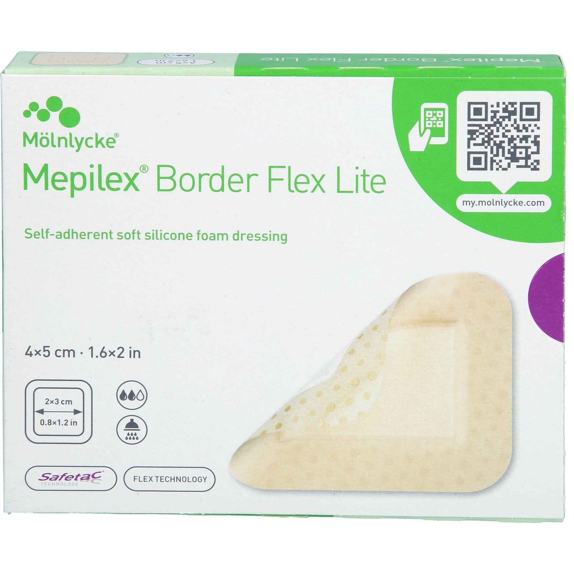 MEPILEX Border Flex Lite foam dressing 4x5 cm