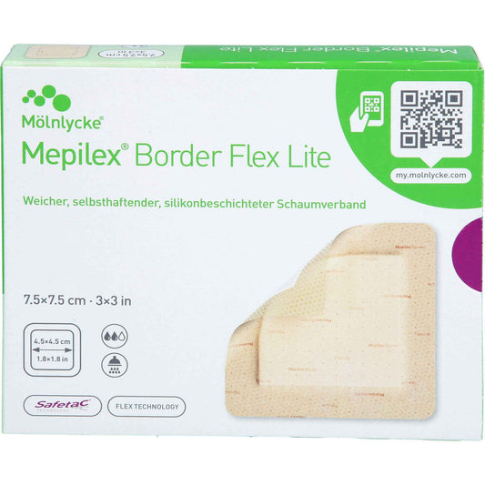MEPILEX Border Flex Lite foam dressing 7.5x7.5 cm