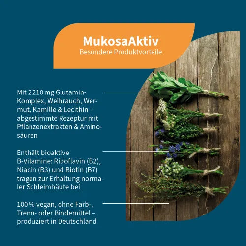 MUKOSAAktiv L-Glutamine+Propionic Acid Capsules 210 count - 2